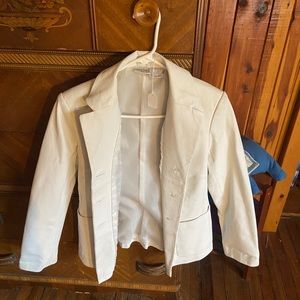 Newport News Easy Style Leather Blazer and Skirt